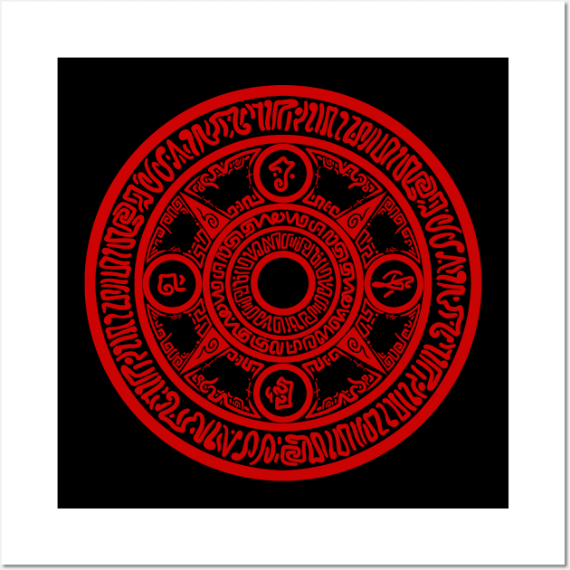 Red Horizon - Nehtali's Spell Circle - Red Wall Art by JascoGames